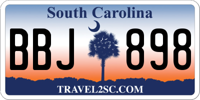 SC license plate BBJ898