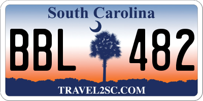 SC license plate BBL482