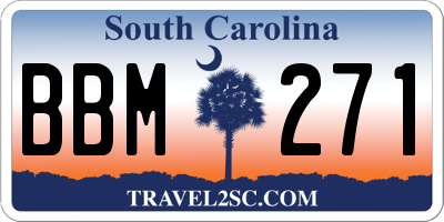 SC license plate BBM271