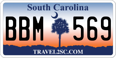 SC license plate BBM569