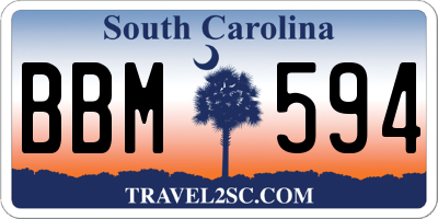 SC license plate BBM594