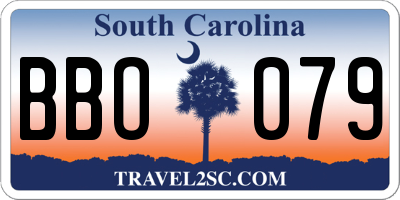 SC license plate BBO079