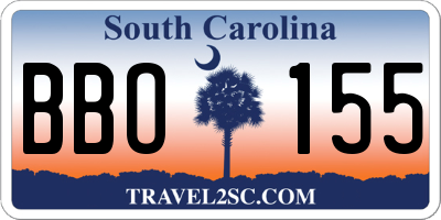 SC license plate BBO155