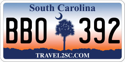 SC license plate BBO392