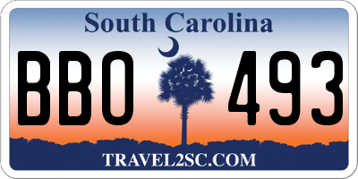 SC license plate BBO493