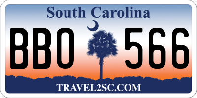 SC license plate BBO566