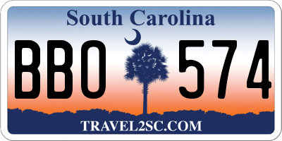 SC license plate BBO574
