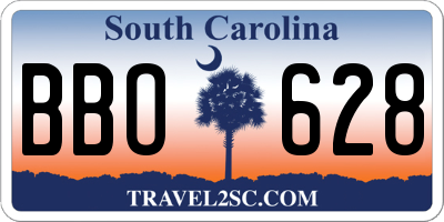 SC license plate BBO628
