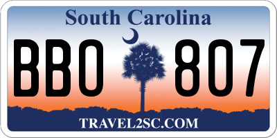 SC license plate BBO807