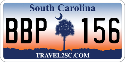 SC license plate BBP156