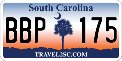 SC license plate BBP175
