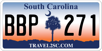 SC license plate BBP271