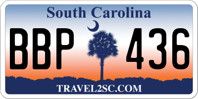 SC license plate BBP436
