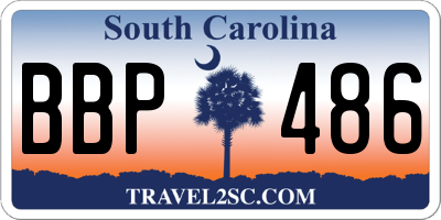 SC license plate BBP486