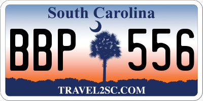 SC license plate BBP556