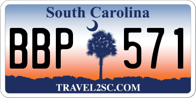 SC license plate BBP571