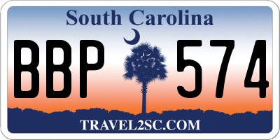 SC license plate BBP574