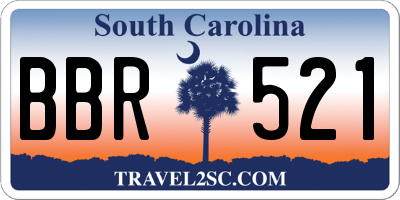 SC license plate BBR521