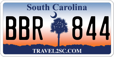 SC license plate BBR844