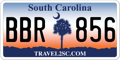 SC license plate BBR856