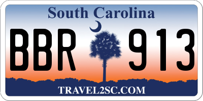 SC license plate BBR913