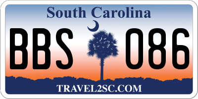 SC license plate BBS086