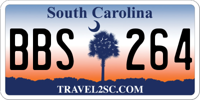 SC license plate BBS264