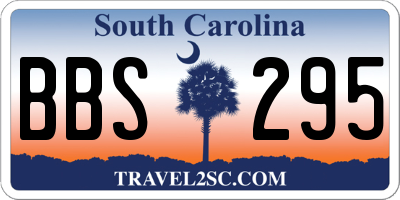 SC license plate BBS295