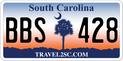 SC license plate BBS428