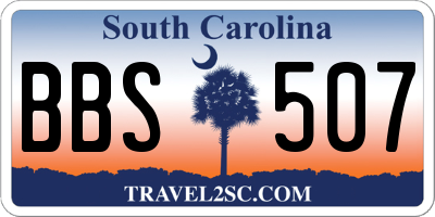 SC license plate BBS507