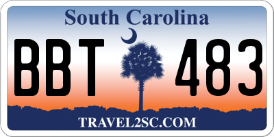 SC license plate BBT483