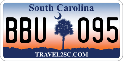 SC license plate BBU095