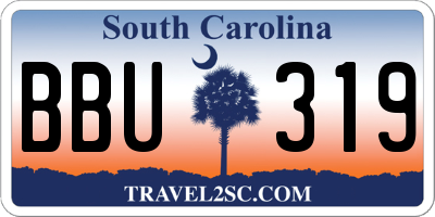 SC license plate BBU319