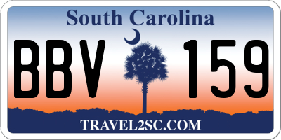 SC license plate BBV159
