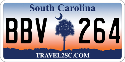 SC license plate BBV264