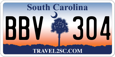 SC license plate BBV304