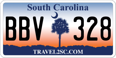SC license plate BBV328