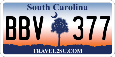 SC license plate BBV377