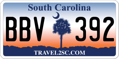 SC license plate BBV392