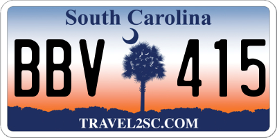 SC license plate BBV415