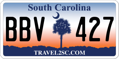 SC license plate BBV427