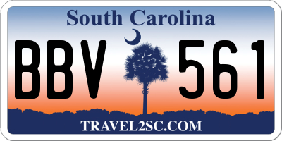 SC license plate BBV561