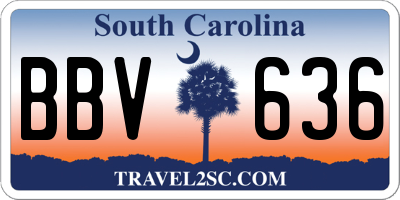 SC license plate BBV636