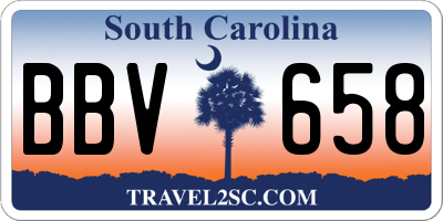 SC license plate BBV658