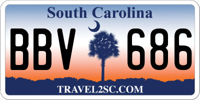 SC license plate BBV686