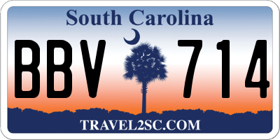 SC license plate BBV714
