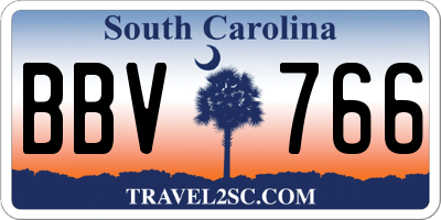SC license plate BBV766