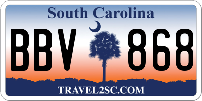 SC license plate BBV868