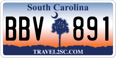 SC license plate BBV891