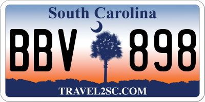 SC license plate BBV898